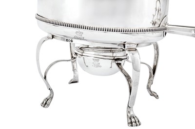 Lot 579 - Duchess of St Albans – An important George III sterling silver kettle on burner stand, London 1812 by John and Edward Edwards (reg. 10th June 1811)
