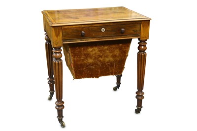Lot 285 - A William IV rosewood sewing or work table,...