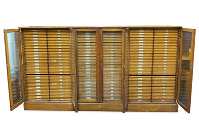 Lot 489 - Baird & Tatlock (London) Ltd: An early 20th Century oak collectors cabinet