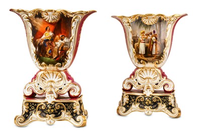 Lot 139 - A PAIR OF 19TH CENTURY FRENCH JACOB PETIT...