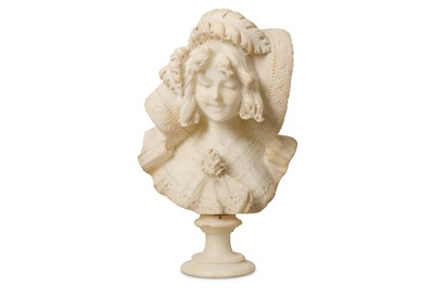 Lot 104 - A LATE 19TH CENTURY ITALIAN CARVED ALABASTER...