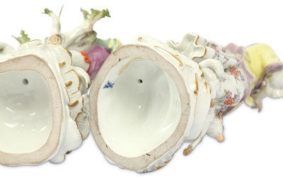 Lot 151 - A pair of Meissen figures, a shepherd and...