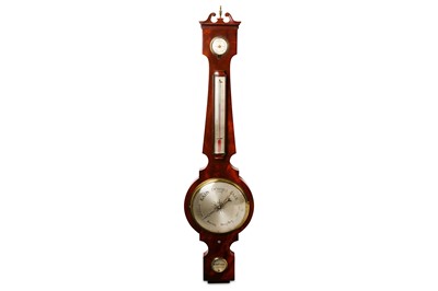 Lot 235 - A 19th century English mahogany wheel barometer signed W. Norton, London