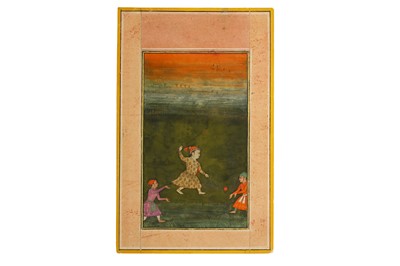 Lot 268 - A MUGHAL PRINCE PLAYING POLO