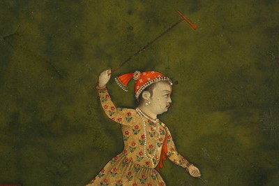 Lot 268 - A MUGHAL PRINCE PLAYING POLO