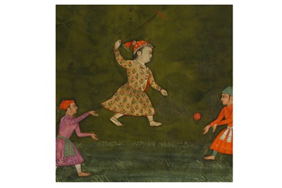 Lot 268 - A MUGHAL PRINCE PLAYING POLO