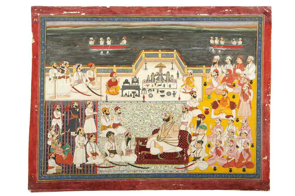 Lot 289 - THE MAHARAJA OF MEWAR AT PRAYER