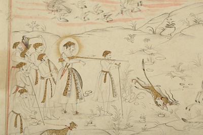 Lot 29 - THREE MUGHAL-REVIVAL HUNTING SCENES PROPERTY OF THE LATE BRUNO CARUSO (1927 - 2018) COLLECTION