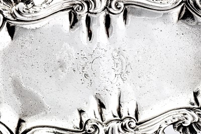 Lot 498 - A George II sterling silver snuffers tray, London 1743 by Thomas Gilpin (reg. 24th Sep 1730)