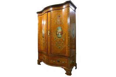 Lot 293 - A late 19th Century Sheraton revival satinwood...