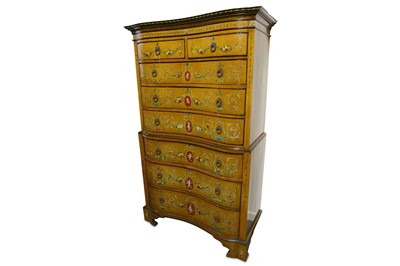 Lot 292 - A late 19th Century Sheraton revival painted...