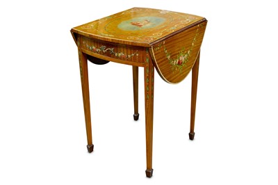 Lot 294 - A late 19th Century Sheraton revival satinwood...