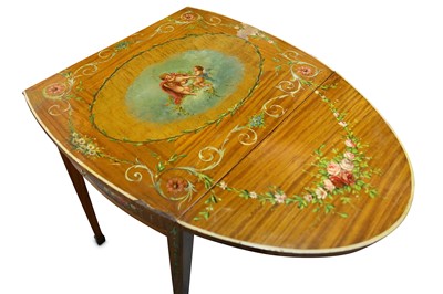 Lot 294 - A late 19th Century Sheraton revival satinwood...
