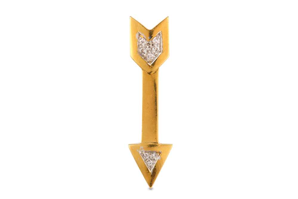 Lot 6 - A diamond-set arrow brooch, 1978