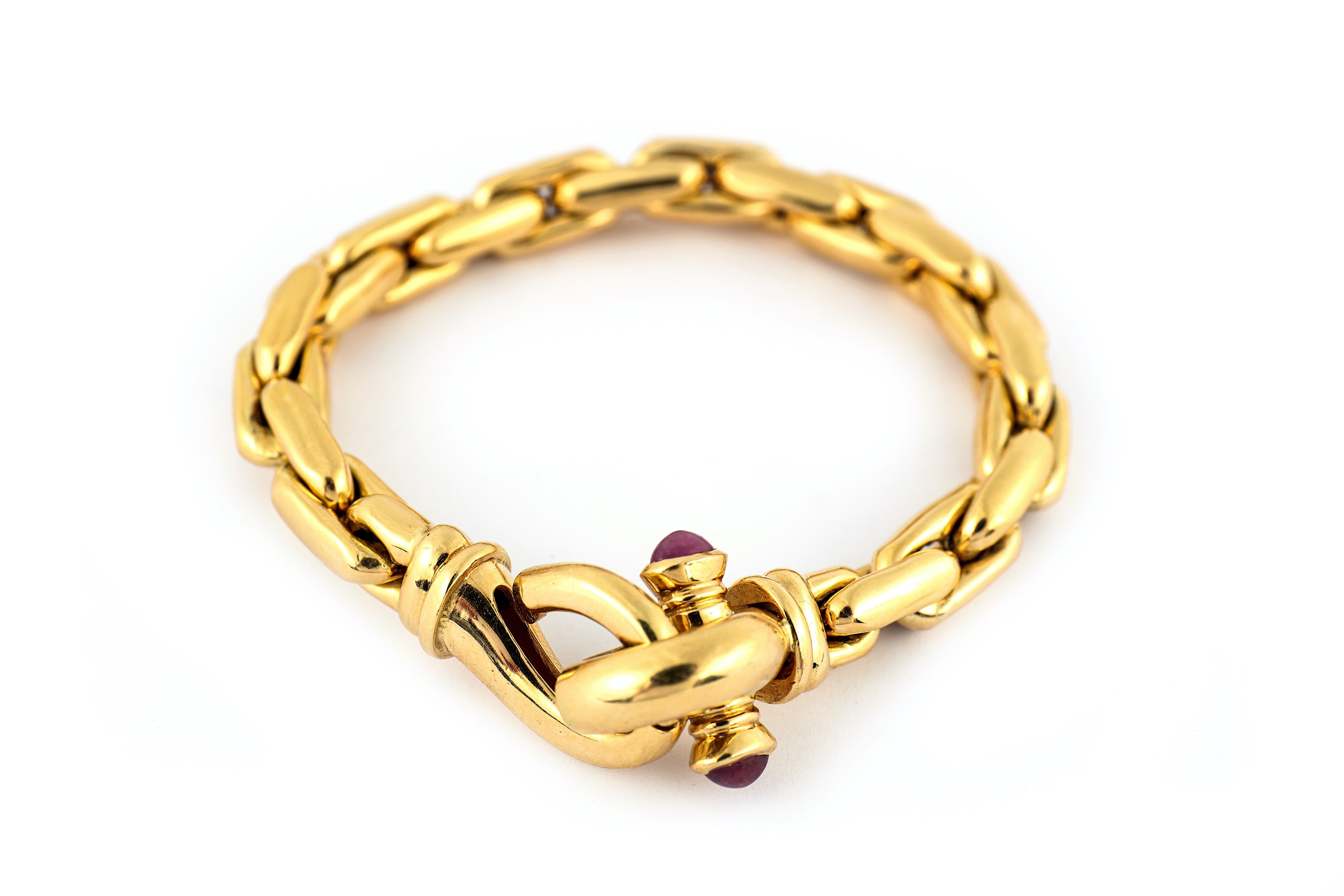 Lot 53 A fancylink necklace and bracelet suite