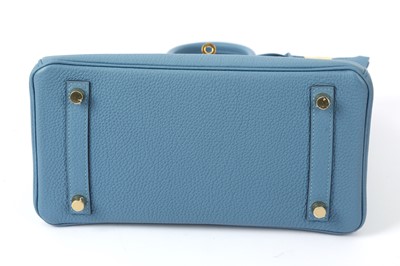 Lot 296 - Hermes Azure Blue Togo Birkin 25