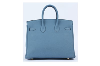 Lot 296 - Hermes Azure Blue Togo Birkin 25
