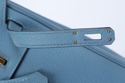 Lot 296 - Hermes Azure Blue Togo Birkin 25