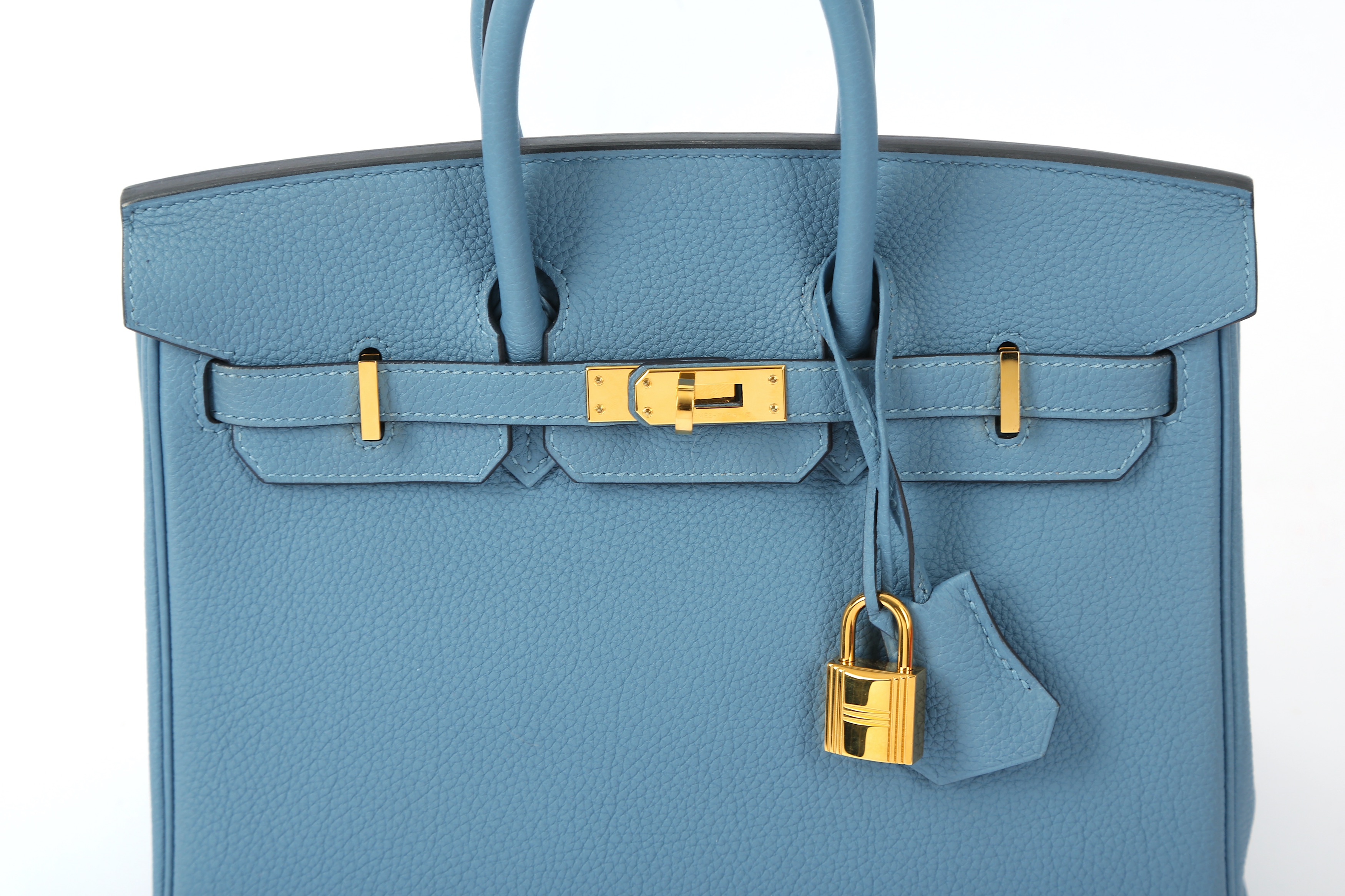 Lot 296 - Hermes Azure Blue Togo Birkin 25