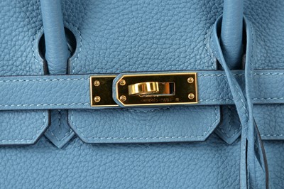 Lot 296 - Hermes Azure Blue Togo Birkin 25