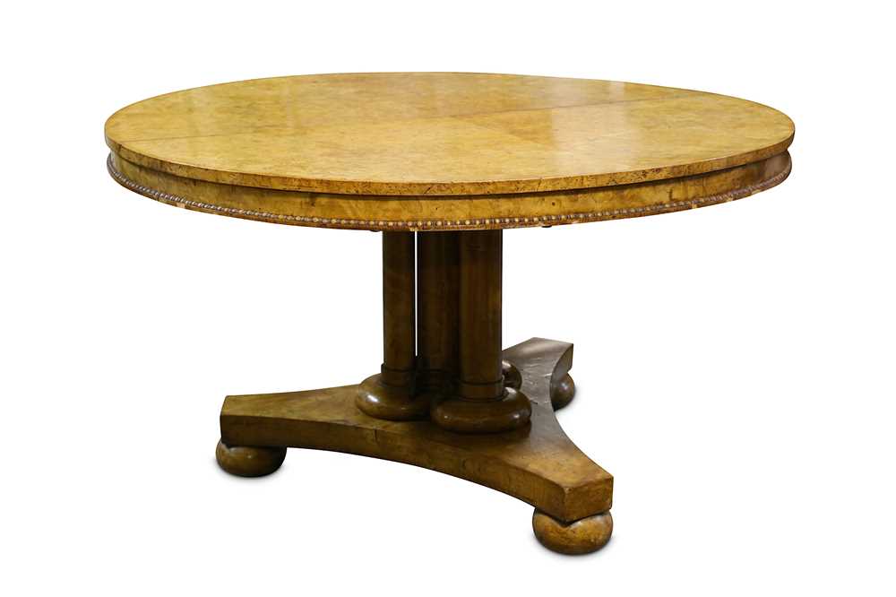 Lot 317 - A Victorian burr elm centre table, the...