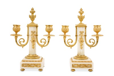 Lot 259 - A SMALL PAIR OF LATE 19TH CENTURY FRENCH GILT...