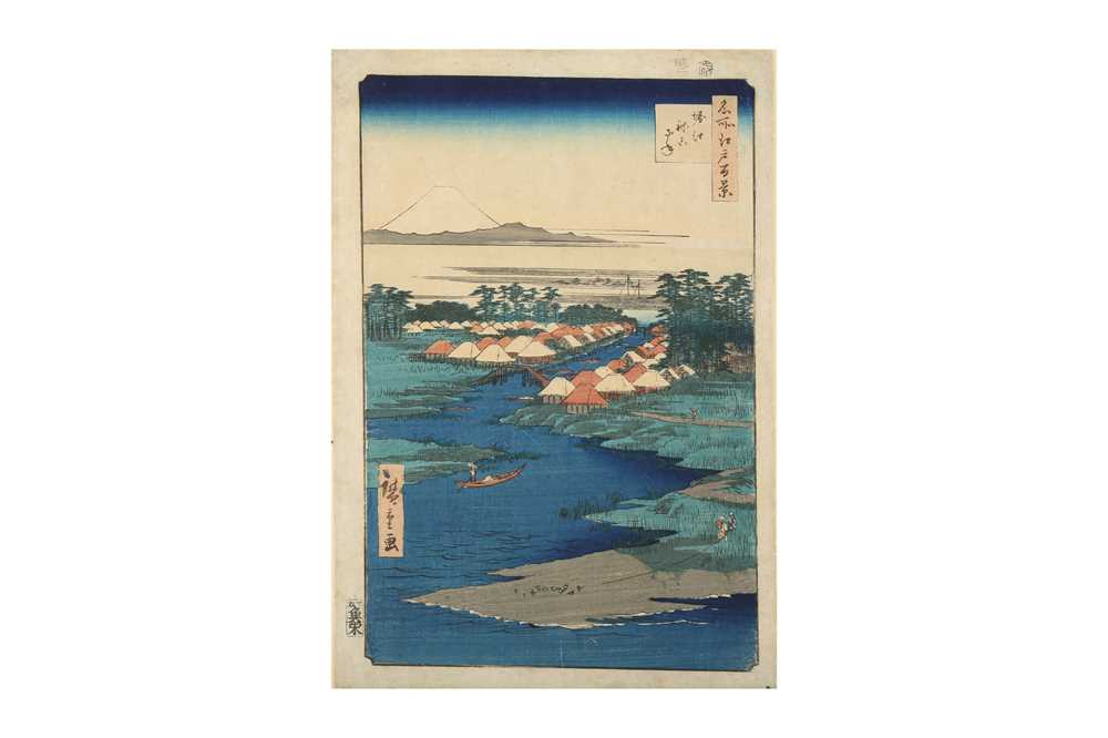 Lot 632 - A JAPANESE WOODBLOCK PRINT BY HIROSHIGE (1797 - 1858).