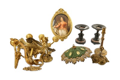 Lot 444 - A collection of late 19th and 20th century French gilt bronze and gilt metal ornaments