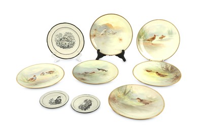 Lot 155 - Six Royal Doulton hand painted cabinet plates,...