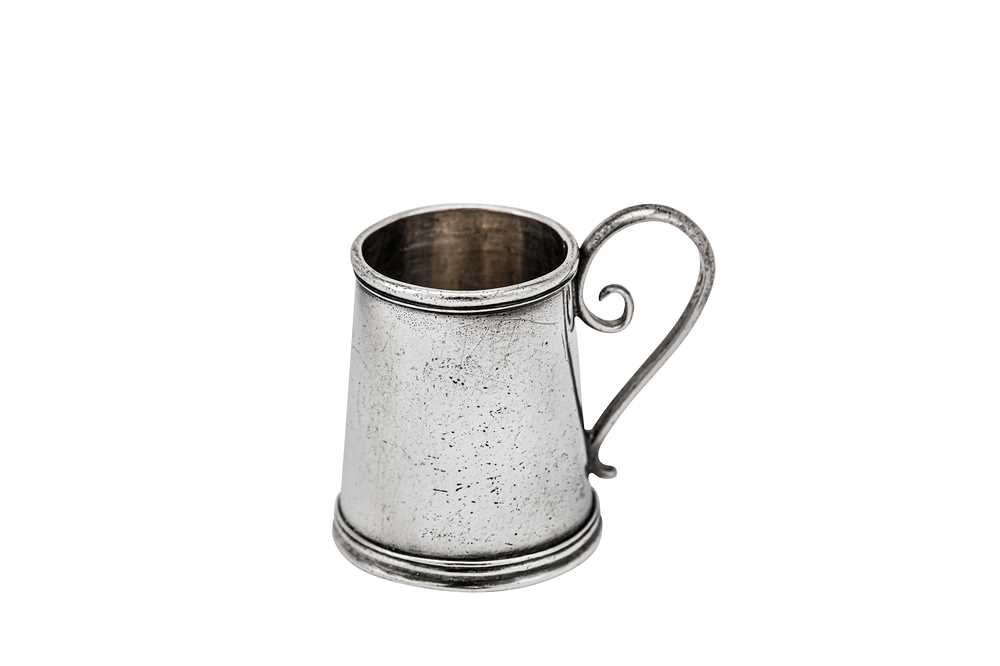 Lot 238 - A George II silver miniature or ‘toy’ mug, London circa 1740 by John Clayton