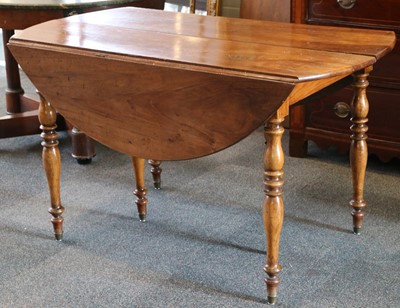 Lot 135 - Walnut and fruitwood 19th Century dining table,...