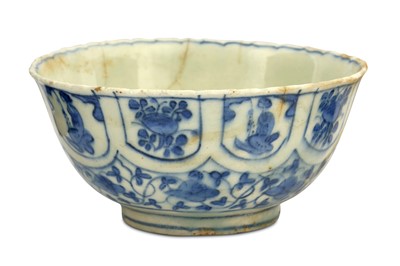 Lot 191 - *A BLUE AND WHITE POTTERY RICE BOWL