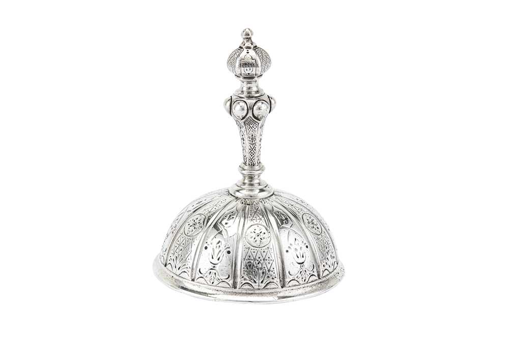 A rare early Victorian sterling silver ‘Abercorn pattern’ table bell...