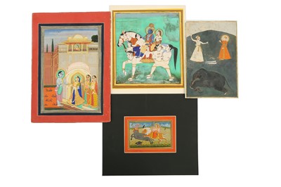 Lot 28 - A MISCELLANEOUS GROUP OF TWENTY-FOUR MODERN INDIAN AND PERSIAN PAINTINGS MADE FOR THE WESTERN EXPORT MARKET PROPERTY OF THE LATE BRUNO CARUSO (1927 - 2018) COLLECTION