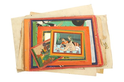 Lot 28 - A MISCELLANEOUS GROUP OF TWENTY-FOUR MODERN INDIAN AND PERSIAN PAINTINGS MADE FOR THE WESTERN EXPORT MARKET PROPERTY OF THE LATE BRUNO CARUSO (1927 - 2018) COLLECTION