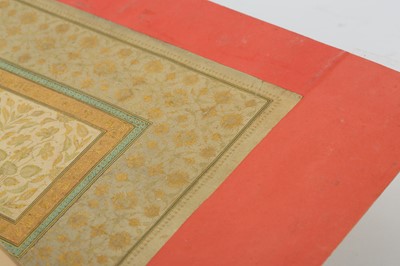 Lot 162 - *AN ALBUM PAGE WITH GOLDEN FLORAL DECORATION