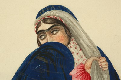 Lot 139 - *FOUR WATERCOLOURS OF QAJAR MAIDENS
