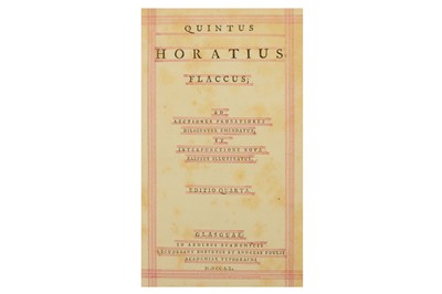 Lot 132 - Foulis Press.- Horatius Flaccus (Quintus)