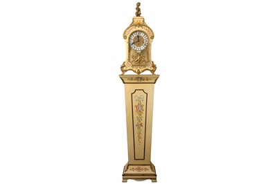 Lot 197 - A LOUIS XV STYLE PAINTED WOOD AND GILT BRASS...