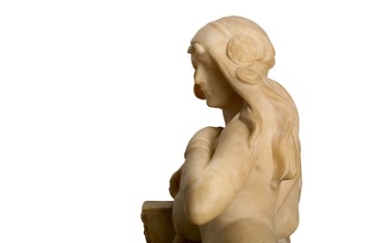Lot 99 - A LATE 19TH CENTURY ITALIAN CARVED ALABASTER...