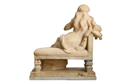 Lot 99 - A LATE 19TH CENTURY ITALIAN CARVED ALABASTER...