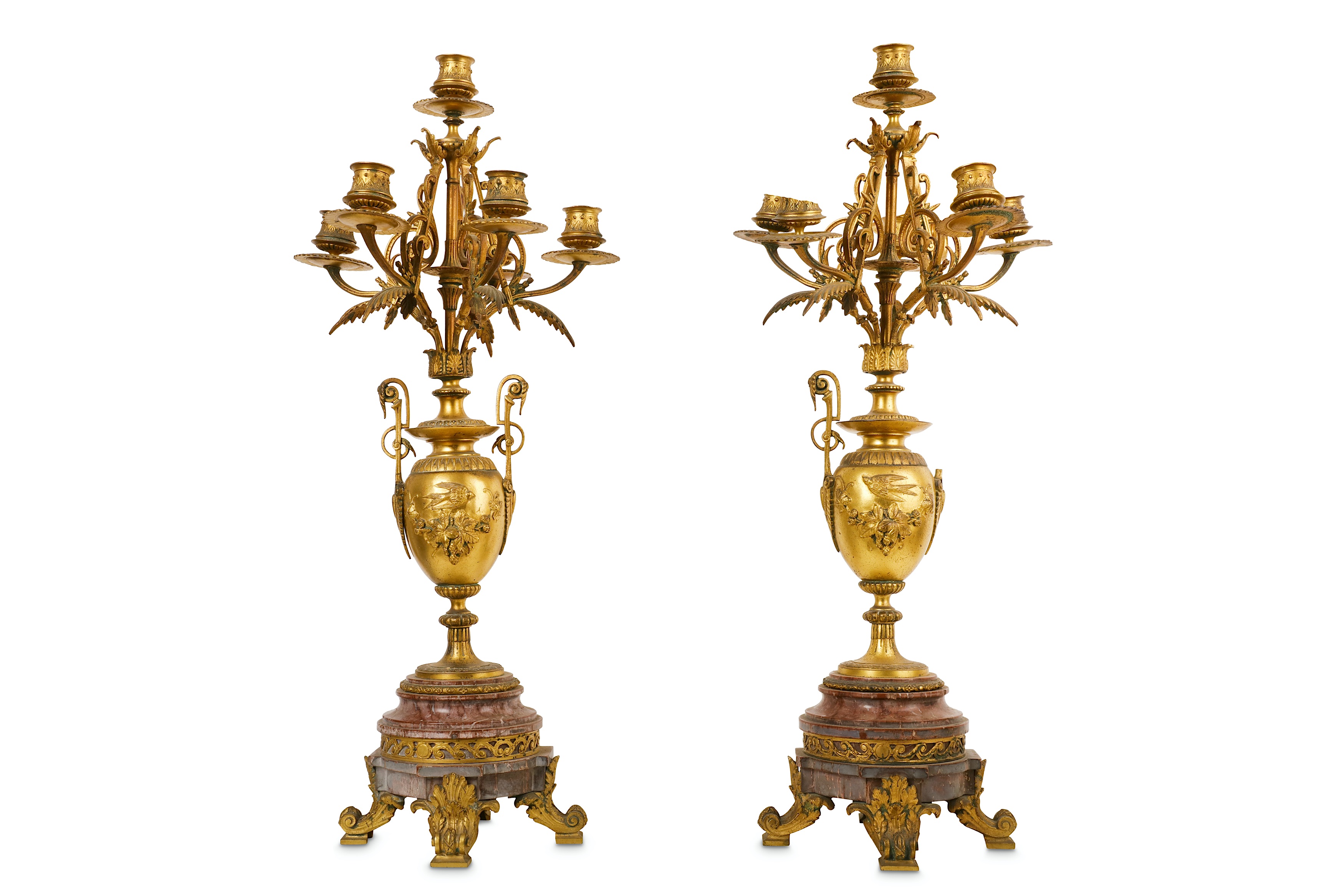 Lot 253 - A PAIR OF LATE 19TH CENTURY FRENCH GILT
