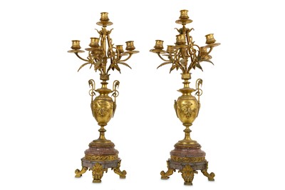 Lot 253 - A PAIR OF LATE 19TH CENTURY FRENCH GILT METAL...