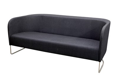 Lot 366 - A Danish two seater tub sofa, upholstered in...