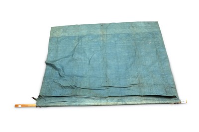 Lot 378 - A Chinese hanging scroll with silk applique and embroider