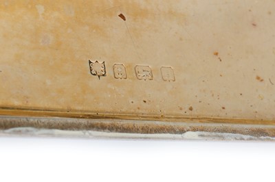 Lot 99 - A George VI sterling silver cigarette box,...