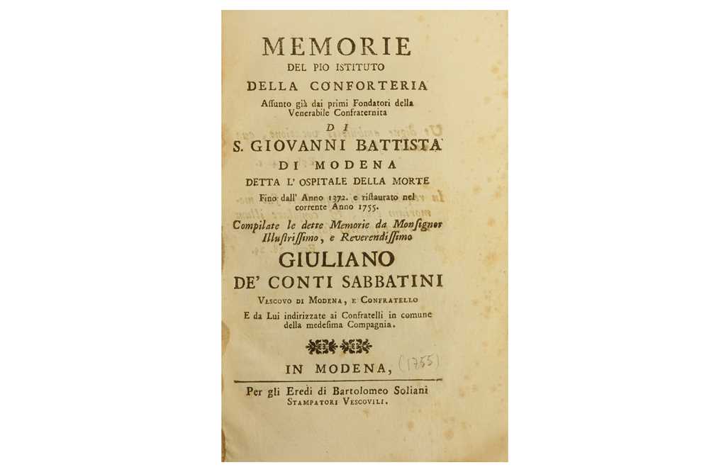 Lot 35 - Italian Social History.- Sabbatini (Giuliano)