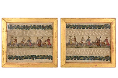 Lot 403 - Early 19th century petit point ribbons,...