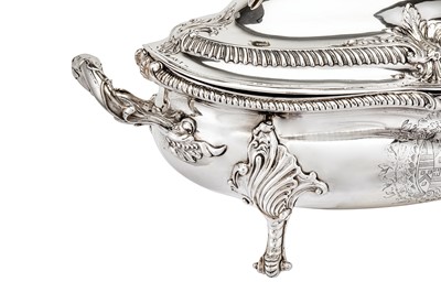 Lot 580 - An early George III sterling silver soup tureen, London 1766 by John Parker and Edward Wakelin