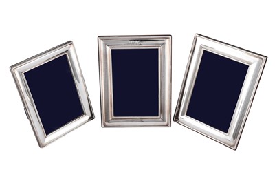 Lot 114 - Three modern sterling silver photograph frames...